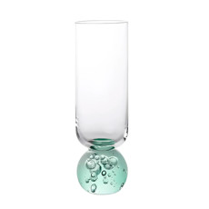Imagem de TAÇA EM VIDRO 250ML COM BASE VERDE 19X5,5CM - RIBEIRO E PAVANI - Ribeiro E Pavani Com Imp Exp