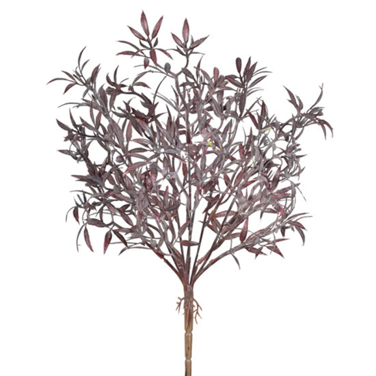 Imagem BUQUÊ DECORATIVO PERMANENTE DE GRAMA VINHO EM PLÁSTICO MOLDÁVEL 38X18CM - GRILLO