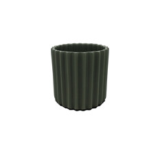 Imagem de VASO HENRI DECORATIVO EM CERÂMICA VERDE OLIVA FOSCO 16X16X16CM - CERÂMICA ANA MARIA - Ceramica Ana Maria Ltda Epp