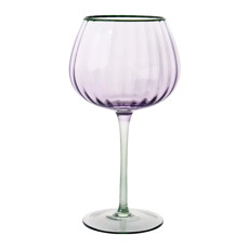 Imagem de TAÇA DE VIDRO PURPLE 540ML COM BASE VERDE 21X10X10CM - RIBEIRO E PAVANI - Ribeiro E Pavani Com Imp Exp