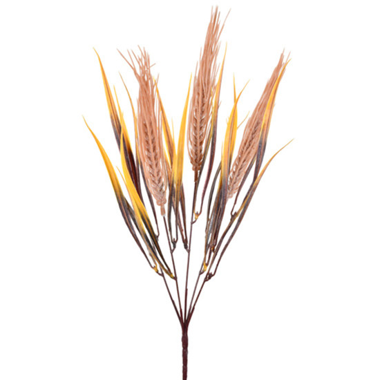 Imagem BUQUÊ DECORATIVO PERMANENTE DE TRIGO AMARELO OUTONO EM PLÁSTICO 43X9CM - GRILLO