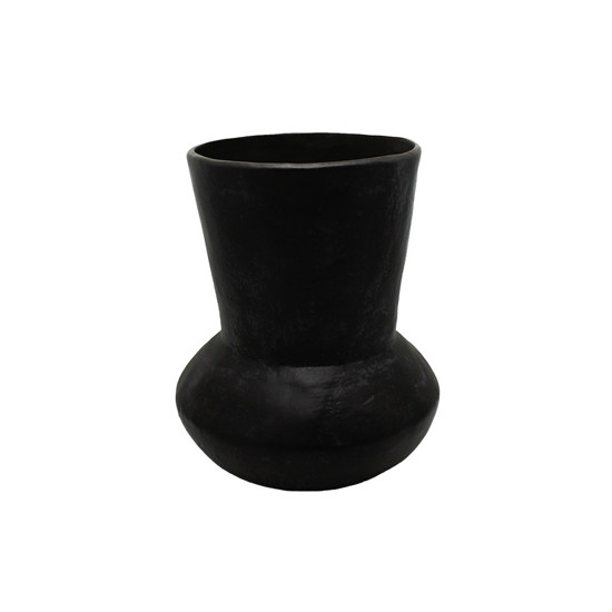 Imagem VASO DECORATIVO MARROM ESCURO EM CERÂMICA 28X18X18 CM - CROSS