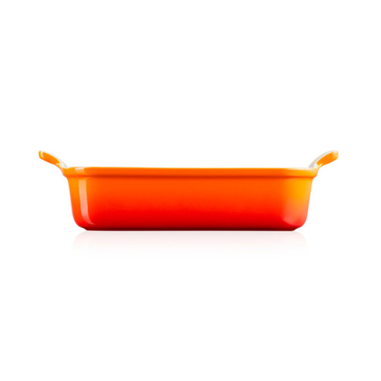 Imagem TRAVESSA RETANGULAR HERITAGE LARANJA EM CERÂMICA 8,9X32,7X20,3CM - LE CREUSET