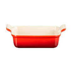 Imagem de TRAVESSA RETANGULAR HERITAGE VERMELHA EM CERÂMICA 8,3X32X20,4CM - LE CREUSET - Le Creuset Do Brasil 