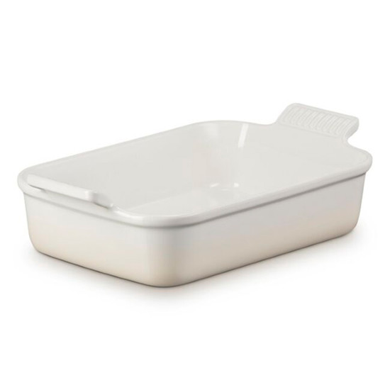 Imagem TRAVESSA RETANGULAR HERITAGE MERINGUE EM CERÂMICA 9,1X39X25,4CM - LE CREUSET