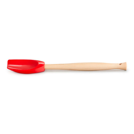 Imagem COLHER DE SILICONE E CABO DE MADEIRA CRAFT VERMELHA 1,5X29,5X5CM - LE CREUSET