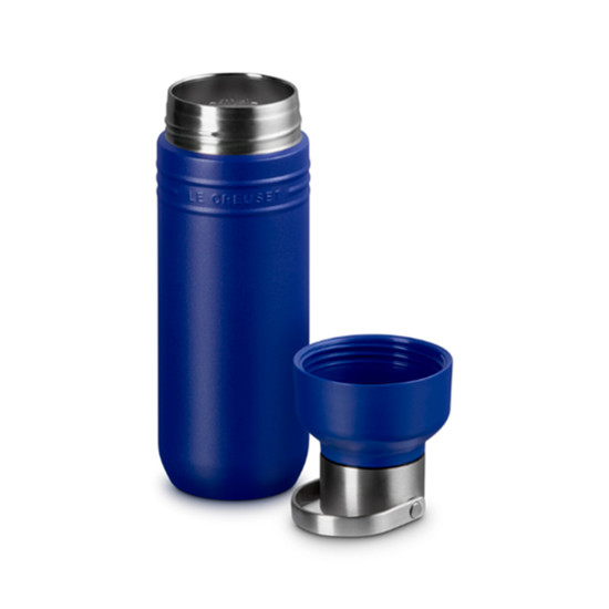 Imagem GARRAFA TÉRMICA 500ML OTG AZURE BLUE EM AÇO INOX 28X7,3X7,3CM - LE CREUSET