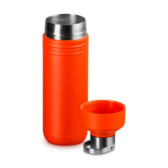 Imagem GARRAFA TÉRMICA 1L OTG LARANJA EM AÇO INOX 33,1X8,8X8,8CM - LE CREUSET