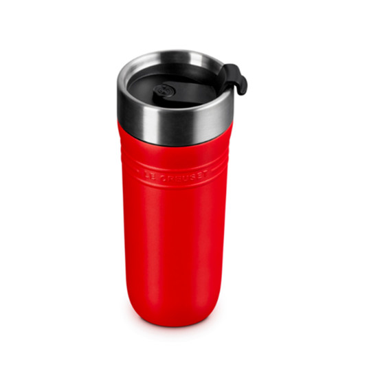 Imagem COPO TÉRMICO 350ML OTG VERMELHO EM AÇO INOX 19,2X8,1X8,1CM - LE CREUSET