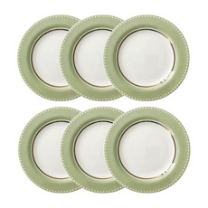 Imagem de JOGO DE PRATOS SOBREMESA 6 PEÇAS EM PORCELANA STRAUSS GREEN 23CM - OXFORD - Oxford Porcelanas S/A