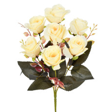 Imagem de BUQUÊ DECORATIVO DE ROSAS AMARELAS EM PLÁSTICO MOLDÁVEL 34X21CM - GRILLO - Grillo Ltda