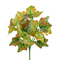 Imagem de BUQUÊ DECORATIVO DE FOLHAS VERDE OUTONO EM PLÁSTICO MOLDÁVEL 34X23CM - GRILLO - Grillo Ltda