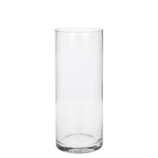 Imagem de VASO DECORATIVO FORMATO TUBO EM VIDRO 25X10X10CM - GRILLO - Grillo Ltda