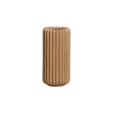 Imagem de VASO DECORATIVO CILÍNDRICO ESTRIADO EM CERÂMICA BEGE 28X13CM - CERÂMICA MAZZOTTI - Ceramica Artistica Mazzotti Ltda