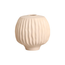 Imagem de VASO DECORATIVO ESTRIADO EM CERÂMICA ROSÊ FOSCO 21X20,5CM - CERÂMICA MAZZOTTI - Ceramica Artistica Mazzotti Ltda