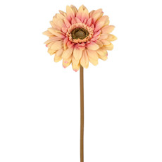 Imagem de HASTE DECORATIVA DE GERBERA AMARELA OUTONADA EM PLÁSTICO MOLDÁVEL 48X10CM - GRILLO - Grillo Ltda