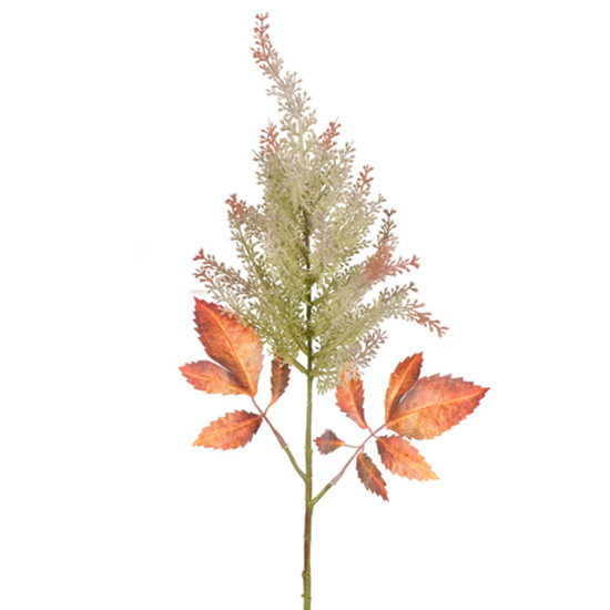 Imagem HASTE DECORATIVA DE ASTILBE VERDE OUTONO EM PLÁSTICO MOLDÁVEL 70X25CM - GRILLO