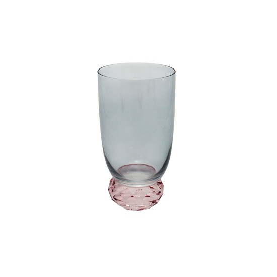 Imagem TAÇA DE VIDRO 460ML AZUL COM BASE ROSA 15X6X6CM - RIBEIRO E PAVANI