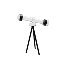 Imagem de MINI TELESCÓPIO DECORATIVO EM ACRÍLICO COM TRIPE EM METAL PRETO 25X20X9CM - ENTRECASA - Inverno Verao Comercio De Modas E Decoracao Eireli