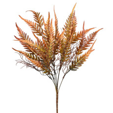 Imagem de BUQUÊ DECORATIVO DE SAMAMBAIA LARANJA EM PLÁSTICO MOLDÁVEL 62X14CM - GRILLO - Grillo Ltda