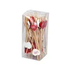 Imagem de PALITOS PARA APERITIVOS EM BAMBU LOVE 12CM COM 50 UNIDADES - TUUT - Yangzi Brasil Corporation S A 