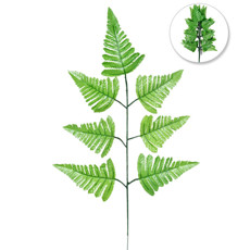 Imagem de HASTE DE FOLHAS DE SAMAMBAIA VERDE EM PLÁSTICO MOLDÁVEL 58X25CM - GRILLO - Grillo Ltda