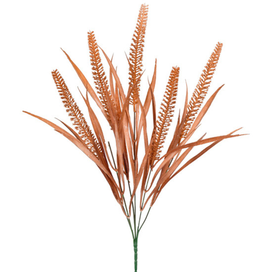 Imagem BUQUÊ DECORATIVO DE FOLHAS SILVESTRES AMARELA EM PLÁSTICO MOLDÁVEL 52X17CM - GRILLO
