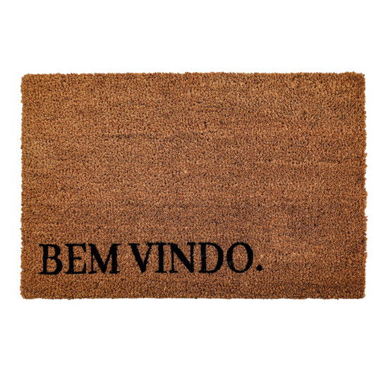 Imagem CAPACHO BEM VINDO ANTIDERRAPANTE DE FIBRA DE CÔCO E BORRACHA 40X60CM - TUUT