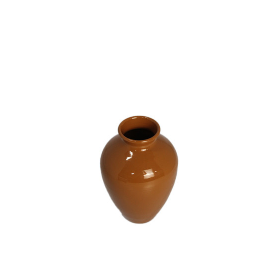 Imagem VASO DECORATIVO DE METAL TERRACOTA 15X9X9CM - LUCATTI