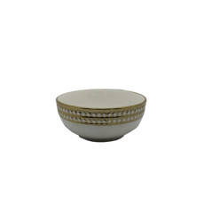 Imagem de CONJUNTO 6 BOWLS DE PORCELANA SUPER WHITE CHARME COM BORDA DOURADA - LYOR  - Coliseu Presentes Ltda