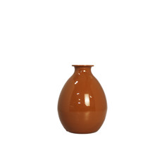 Imagem de VASO DECORATIVO DE METAL TERRACOTA 16X12X12CM - LUCATTI - Lucatti Artes E Decoracoes Ltda