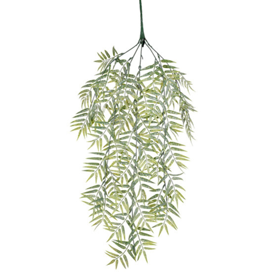 Imagem PENDENTE DECORATIVO DE SAMAMBAIA VERDE EM PLÁSTICO MOLDÁVEL 72X17CM - GRILLO
