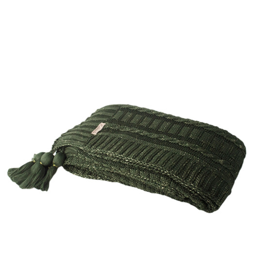 Imagem PESEIRA EM TRICÔ COM LUREX NA COR VERDE 90CM X 2,50M