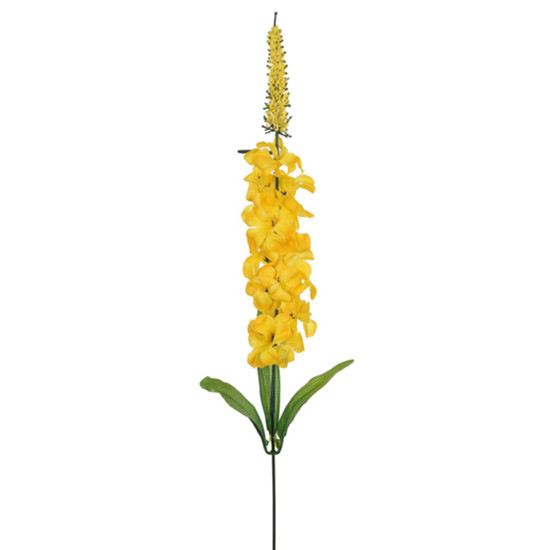 Imagem HASTE DECORATIVA DE DELFINIUM OUTONO AMARELO EM PLÁSTICO 55X5 CM - GRILLO