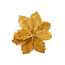 Imagem de POINSÉTIA DECORATIVA COR DOURADO COM GLITTER 27X30CM - CROMUS  - Cromus Embalagens Ind. E Com. Ltda