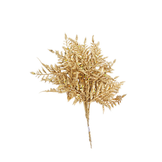 Imagem PICK FLOHAS DE NATAL COR DOURADO 30CM DE PLÁSTICO - CROMUS 