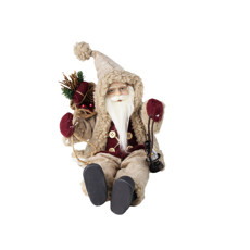 Imagem de BONECO PAPAI NOEL DECOR COLORIDO COM LANTERNA EM POLIÉSTER E PLÁSTICO 30X15X22 CM - Cromus Embalagens Ind. E Com. Ltda