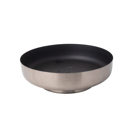 Imagem FRUTEIRA EM METAL COR PRATEADO REDONDA COM BASE 25X25X8CM