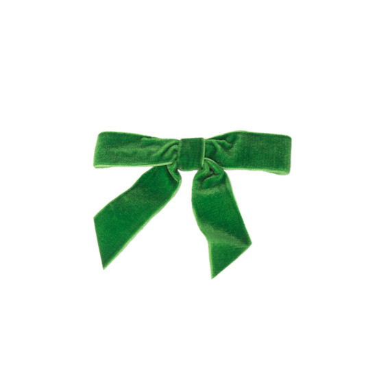 Imagem JOGO DE 6 LAÇOS PRONTOS DECORATIVO EM VELUDO VERDE 8X10CM