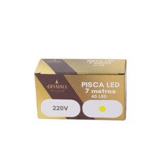 Imagem de PISCA PISCA CORDÃO VERDE COM 40 LEDS DE 7 METROS COR LUZ QUENTE 220V 8 FUNÇÃO  - Dinatale Import Ltda