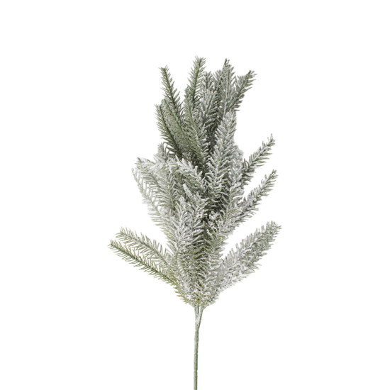Imagem HASTE PINHO NEVADO DECORATIVO DE NATAL COR VERDE COM BRANCO 50CM - GRILLO 53785