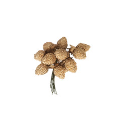 Imagem de MINI AMORAS NATALINAS DECOR COR DOURADO EM PLÁSTICO 10X5X5 CM - GRILLO 57202 - Grillo Ltda