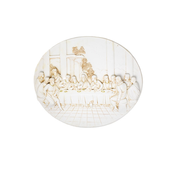 Imagem SANTA CEIA DECORATIVA EM RESINA CREME 47X58X6 CM - GRILLO 59102