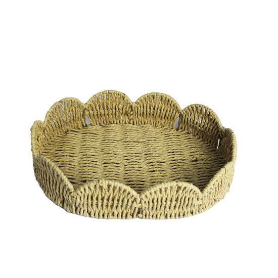 Imagem BANDEJA OVAL DECORATIVA EM PALHA CESTARIA 8X34X28CM - ENTRECASA