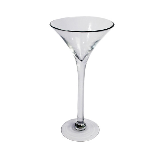 Imagem VASO ALTO DECORATIVO EM FORMATO DE TAÇA 40X19CM - FLORAL ATLANTA