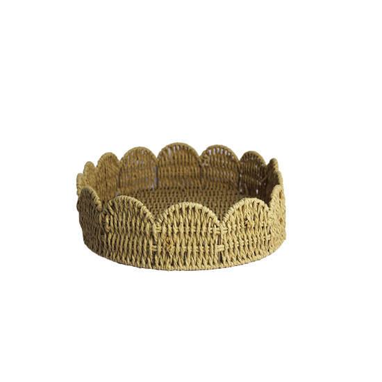Imagem BANDEJA OVAL DECORATIVA EM PALHA CESTARIA 10X45X34CM - ENTRECASA