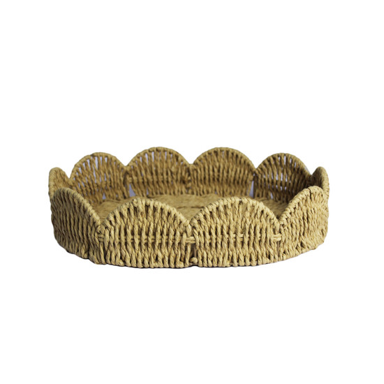 Imagem BANDEJA OVAL DECORATIVA EM PALHA CESTARIA 8X34X28CM - ENTRECASA