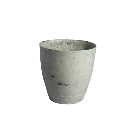 Imagem CACHEPOT DIAMOND DECORATIVO COR BRANCO CARRARA EM PLÁSTICO 20X20CM - ATACAPLAST