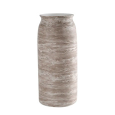 Imagem de VASO DECORATIVO EM CERÂMICA CINZA MARMORIZADO 32X15CM - CROSS - Cross Comercial Ltda