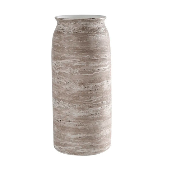 Imagem VASO DECORATIVO EM CERÂMICA CINZA MARMORIZADO 23X14CM - CROSS